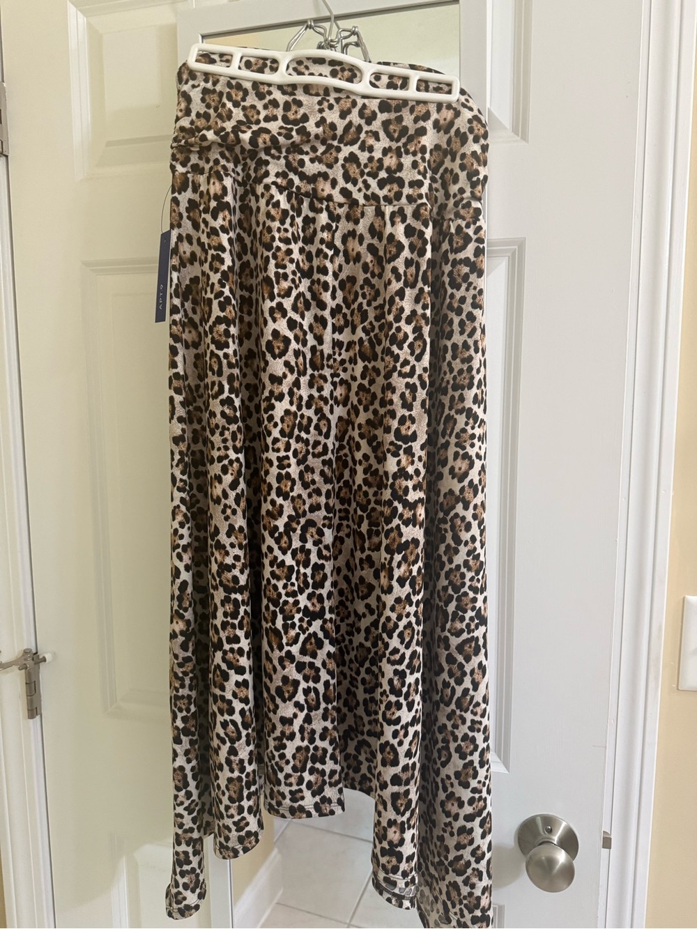 Apt. 9 Leopard High-Low Maxi Skirt - Brown, Black, Cream